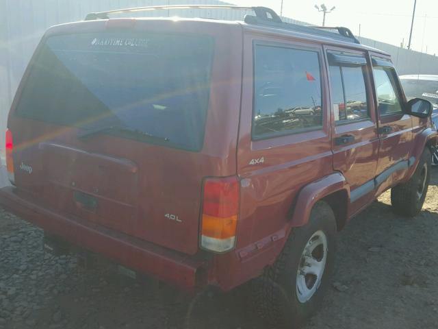 1J4FF68S2XL636567 - 1999 JEEP CHEROKEE S RED photo 4