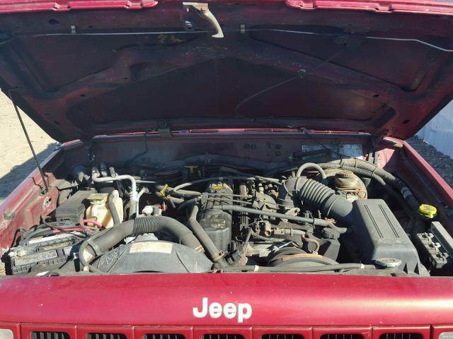 1J4FF68S2XL636567 - 1999 JEEP CHEROKEE S RED photo 7