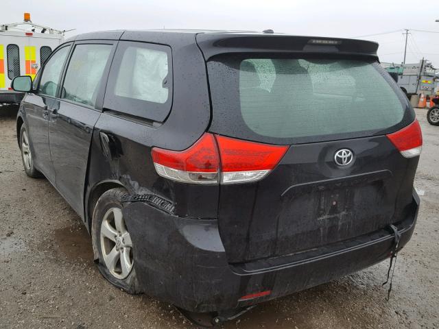 5TDKA3DC4BS006931 - 2011 TOYOTA SIENNA BAS BLACK photo 3