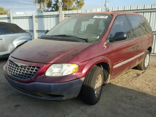 1C4GJ25B51B186500 - 2001 CHRYSLER VOYAGER BURGUNDY photo 2