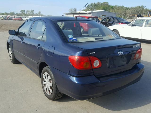 JTDBR32E132014734 - 2003 TOYOTA COROLLA CE BLUE photo 3