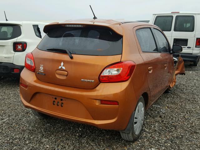 ML32A3HJ2HH014728 - 2017 MITSUBISHI MIRAGE ES ORANGE photo 4