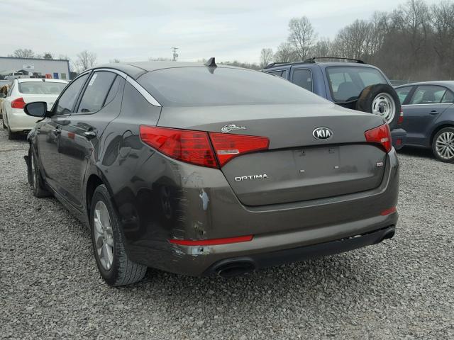 5XXGM4A73DG131191 - 2013 KIA OPTIMA LX BROWN photo 3