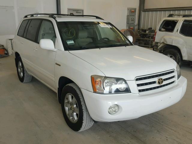 JTEGF21A310007327 - 2001 TOYOTA HIGHLANDER WHITE photo 1