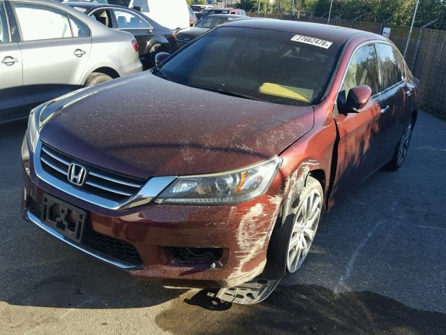 1HGCR2F5XEA244484 - 2014 HONDA ACCORD SPO BURGUNDY photo 2