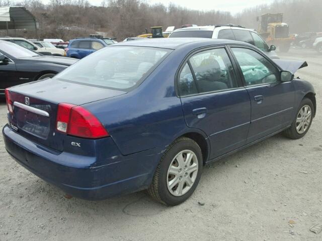 2HGES26883H563551 - 2003 HONDA CIVIC EX BLUE photo 4