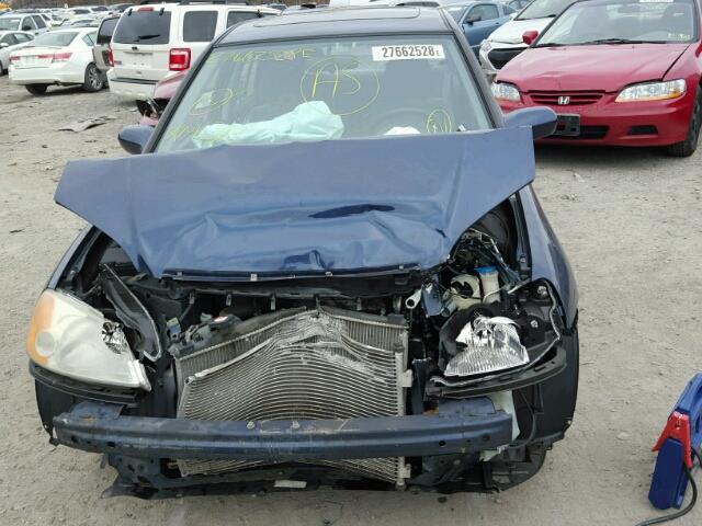 2HGES26883H563551 - 2003 HONDA CIVIC EX BLUE photo 9