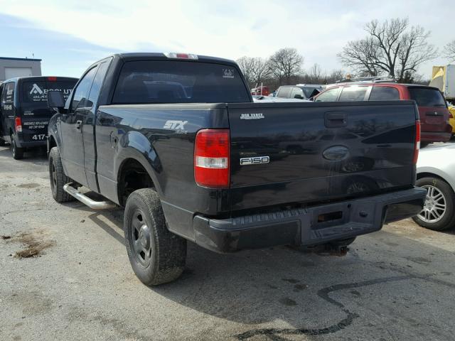 1FTRF14W35NB23781 - 2005 FORD F150 BLACK photo 3