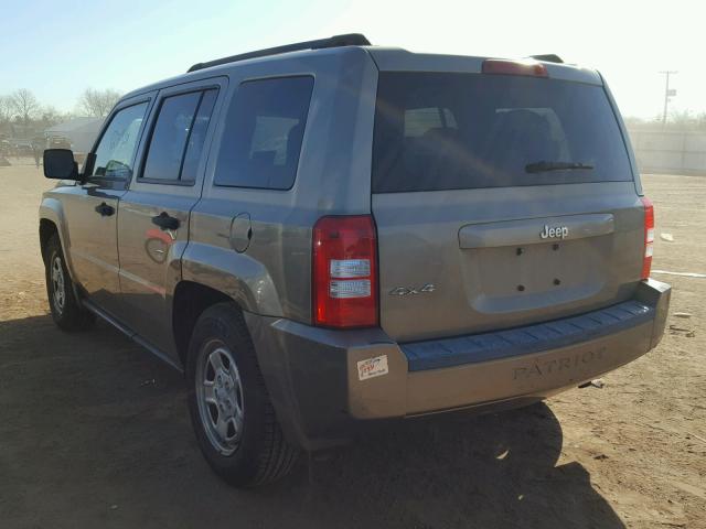 1J8FF28W48D514072 - 2008 JEEP PATRIOT SP GOLD photo 3