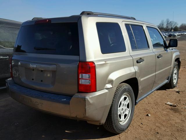 1J8FF28W48D514072 - 2008 JEEP PATRIOT SP GOLD photo 4