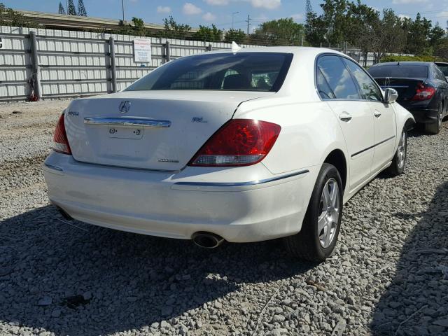 JH4KB16596C011869 - 2006 ACURA RL WHITE photo 4