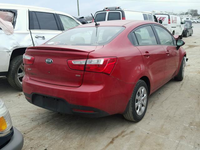 KNADM4A35D6290757 - 2013 KIA RIO LX Կարմիր լուսանկար 4