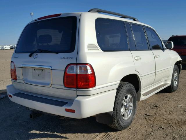 JTJHT00W113506075 - 2001 LEXUS LX 470 WHITE photo 4