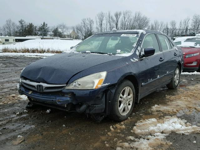 1HGCM56317A011966 - 2007 HONDA ACCORD SE BLUE photo 2