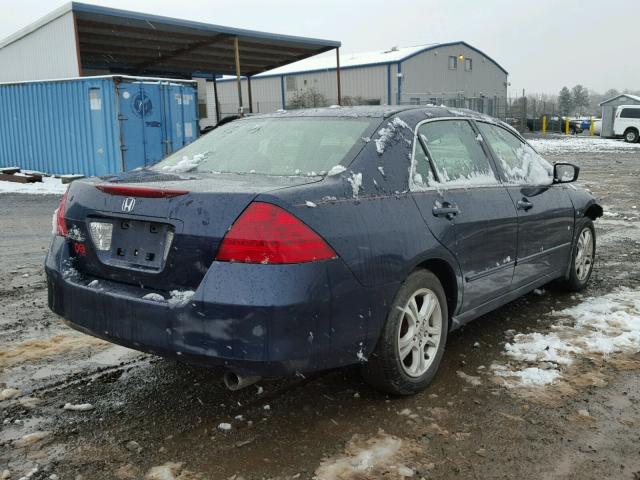 1HGCM56317A011966 - 2007 HONDA ACCORD SE BLUE photo 4