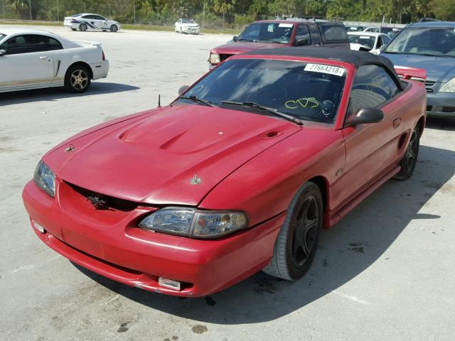 1FALP45X4TF120476 - 1996 FORD MUSTANG GT RED photo 2