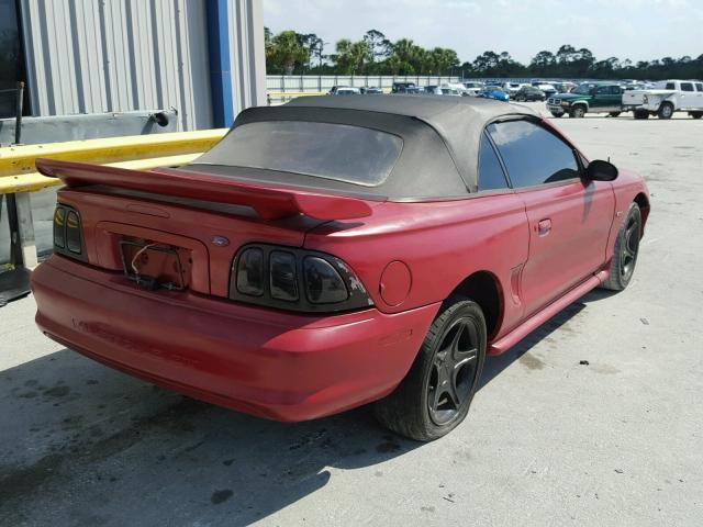 1FALP45X4TF120476 - 1996 FORD MUSTANG GT RED photo 4