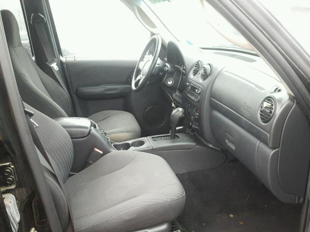 1J4GL48K42W300671 - 2002 JEEP LIBERTY SP BLACK photo 5