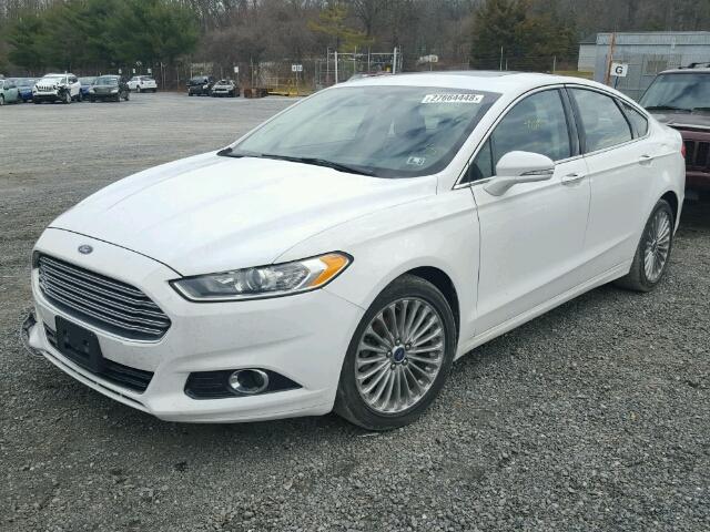 3FA6P0K90ER344331 - 2014 FORD FUSION TIT WHITE photo 2