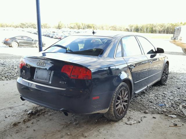 WAUAF78E78A155174 - 2008 AUDI A4 2.0T BLACK photo 4