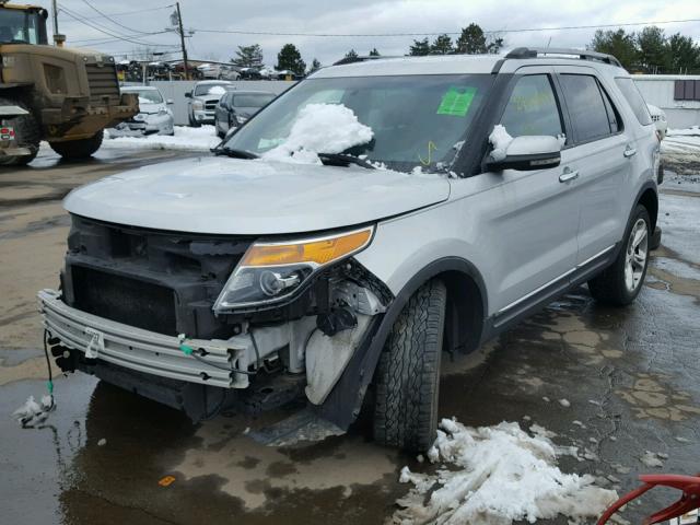 1FM5K8F86DGA61910 - 2013 FORD EXPLORER L SILVER photo 2