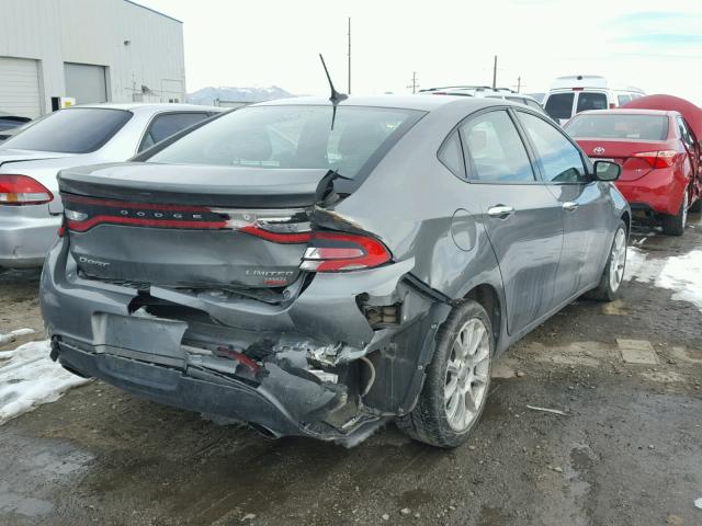 1C3CDFCH0DD307659 - 2013 DODGE DART LIMIT SILVER photo 4