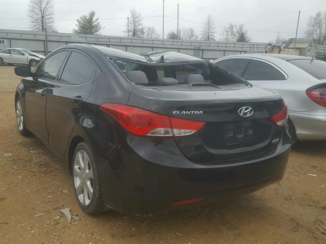 5NPDH4AE2DH195149 - 2013 HYUNDAI ELANTRA GL BLACK photo 3