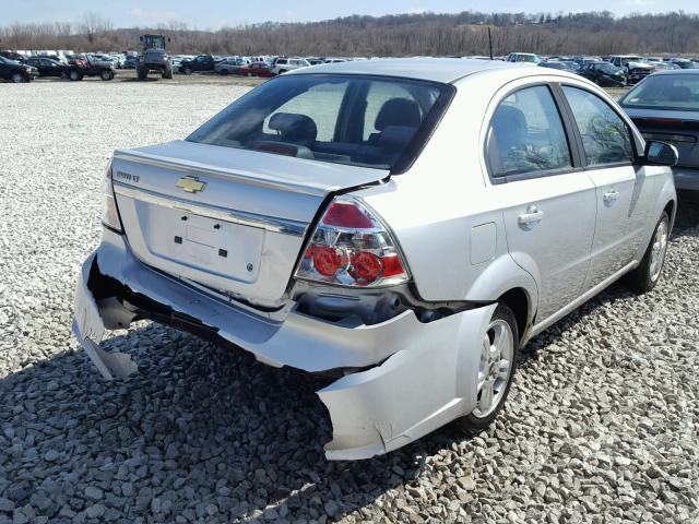 KL1TD5DE4BB192185 - 2011 CHEVROLET AVEO LS SILVER photo 4