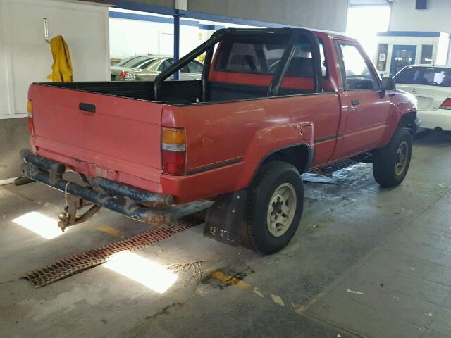 JT4RN63R5H0133242 - 1987 TOYOTA PICKUP RN6 RED photo 4