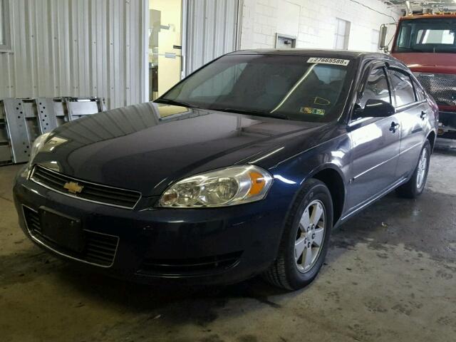 2G1WT58K579367893 - 2007 CHEVROLET IMPALA LT BLUE photo 2