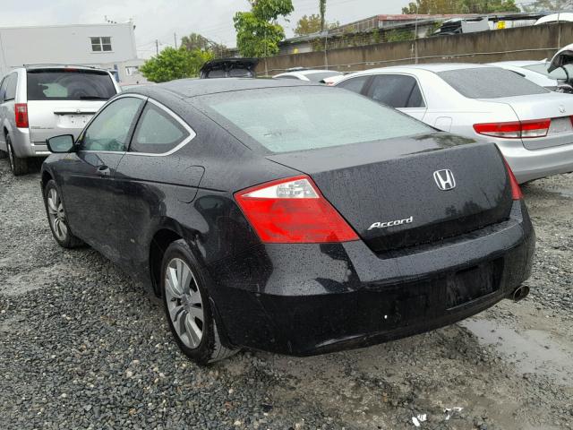 1HGCS12348A002989 - 2008 HONDA ACCORD LX- BLACK photo 3