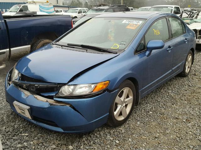 1HGFA16877L093121 - 2007 HONDA CIVIC EX BLUE photo 2