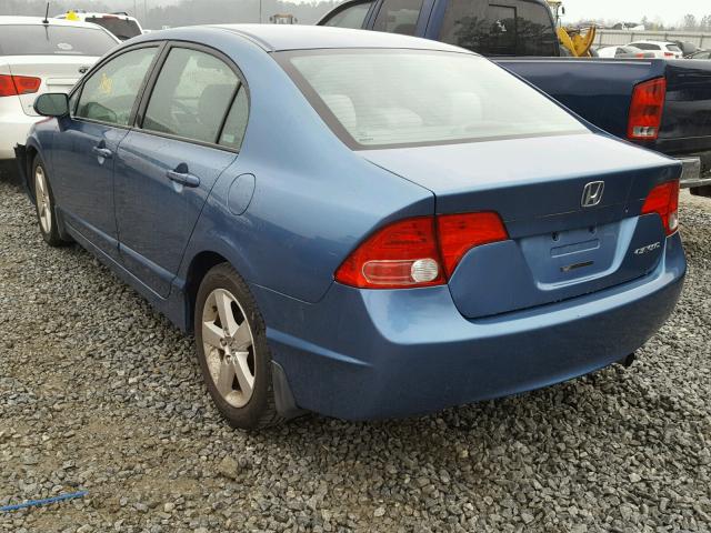 1HGFA16877L093121 - 2007 HONDA CIVIC EX BLUE photo 3