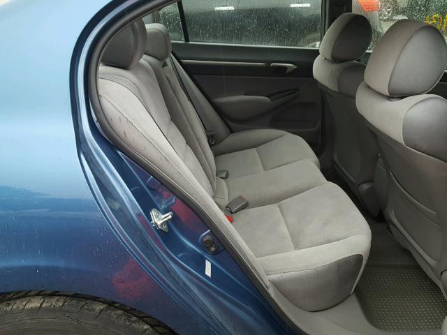 1HGFA16877L093121 - 2007 HONDA CIVIC EX BLUE photo 6