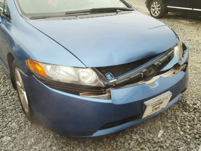 1HGFA16877L093121 - 2007 HONDA CIVIC EX BLUE photo 9