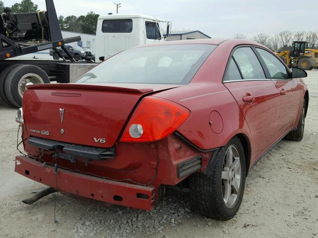 1G2ZG58N774263836 - 2007 PONTIAC G6 BASE RED photo 4