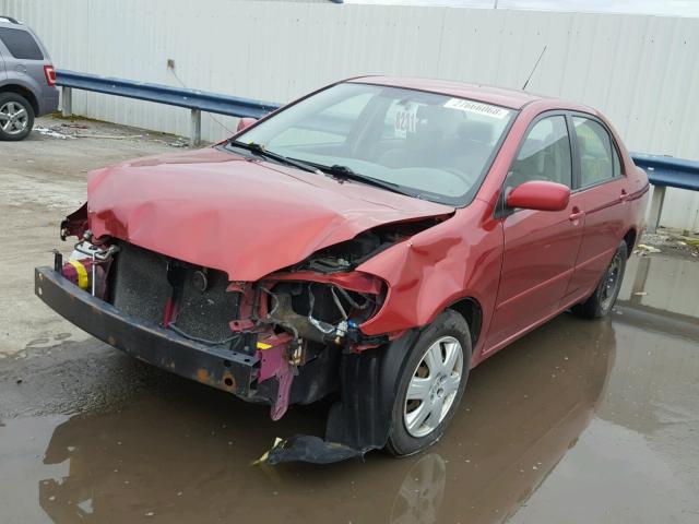 2T1BR32E28C886414 - 2008 TOYOTA COROLLA CE RED photo 2