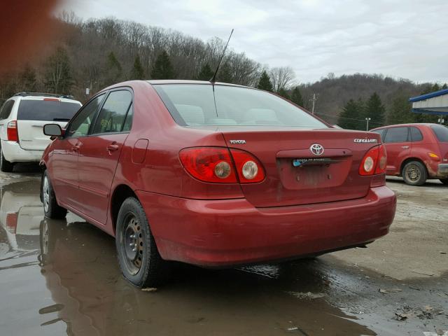 2T1BR32E28C886414 - 2008 TOYOTA COROLLA CE RED photo 3