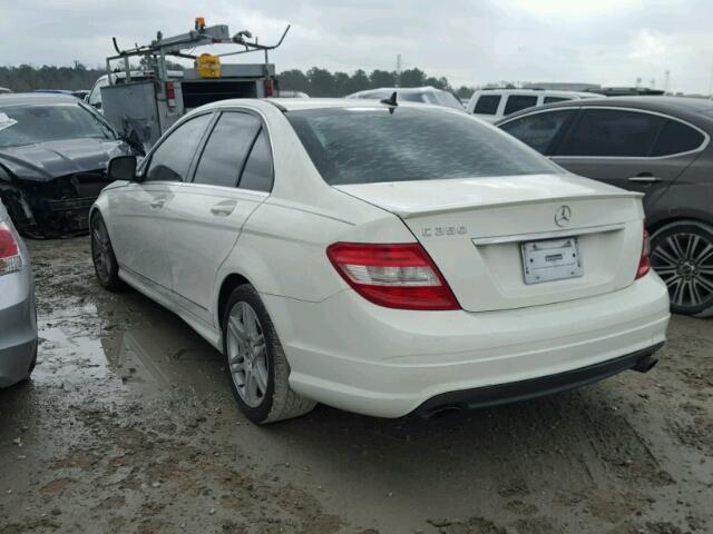 WDDGF56X99R062753 - 2009 MERCEDES-BENZ C 350 WHITE photo 3