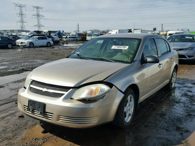 1G1AK55F477334406 - 2007 CHEVROLET COBALT LS GOLD photo 2