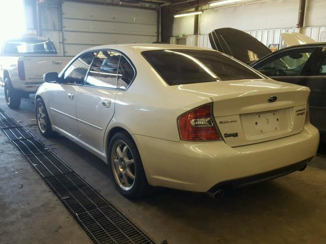 4S3BL676564200175 - 2006 SUBARU LEGACY GT WHITE photo 3