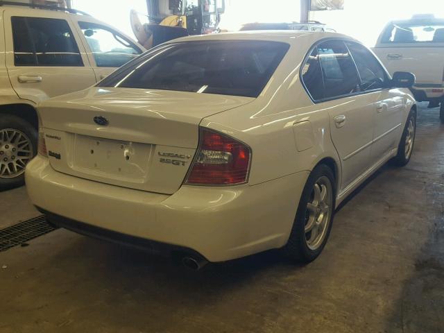 4S3BL676564200175 - 2006 SUBARU LEGACY GT WHITE photo 4