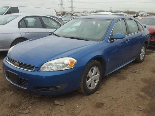 2G1WB5EK7A1122736 - 2010 CHEVROLET IMPALA LT BLUE photo 2