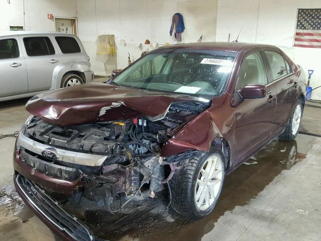 3FAHP0JA0BR165478 - 2011 FORD FUSION SEL BURGUNDY photo 2