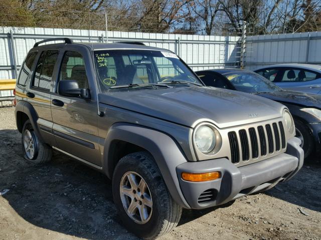 1J4GL48K04W214924 - 2004 JEEP LIBERTY SP BEIGE photo 1