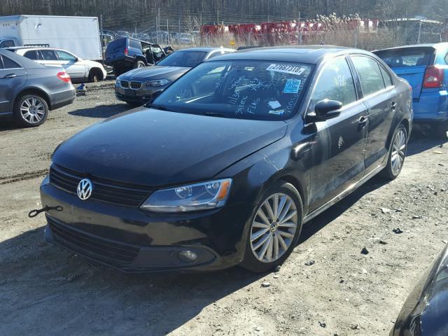 3VWLZ7AJ6BM348806 - 2011 VOLKSWAGEN JETTA SEL BLACK photo 2