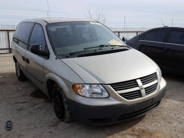 1D4GP25B07B154418 - 2007 DODGE CARAVAN SE GOLD photo 1