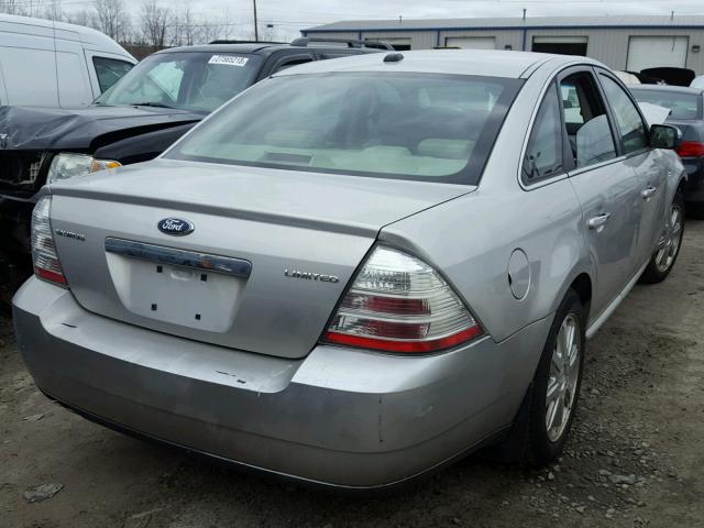 1FAHP25W28G177083 - 2008 FORD TAURUS LIM SILVER photo 4