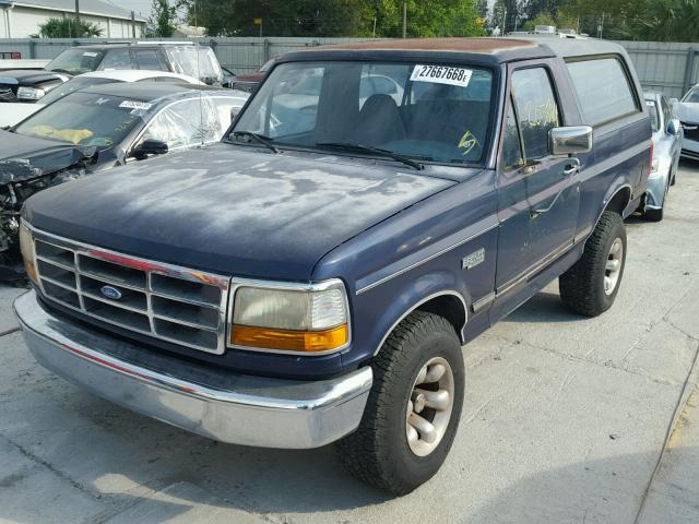 1FMEU15N8SLA61193 - 1995 FORD BRONCO U10 BLUE photo 2