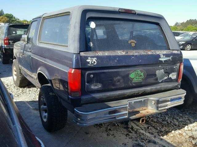 1FMEU15N8SLA61193 - 1995 FORD BRONCO U10 BLUE photo 3